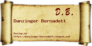 Danzinger Bernadett névjegykártya