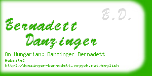 bernadett danzinger business card